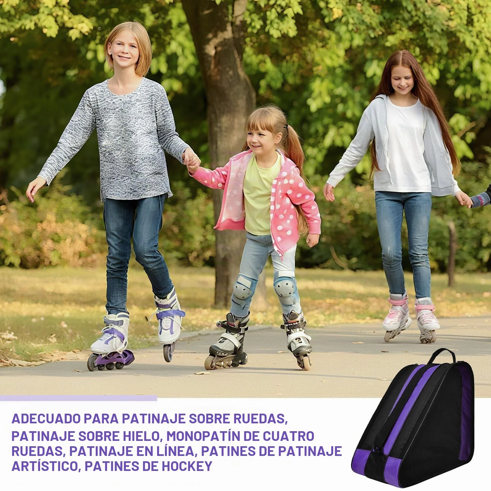Bolsas de patines para niñas y mujeres, patines en línea, bolsa de patinaje artístico