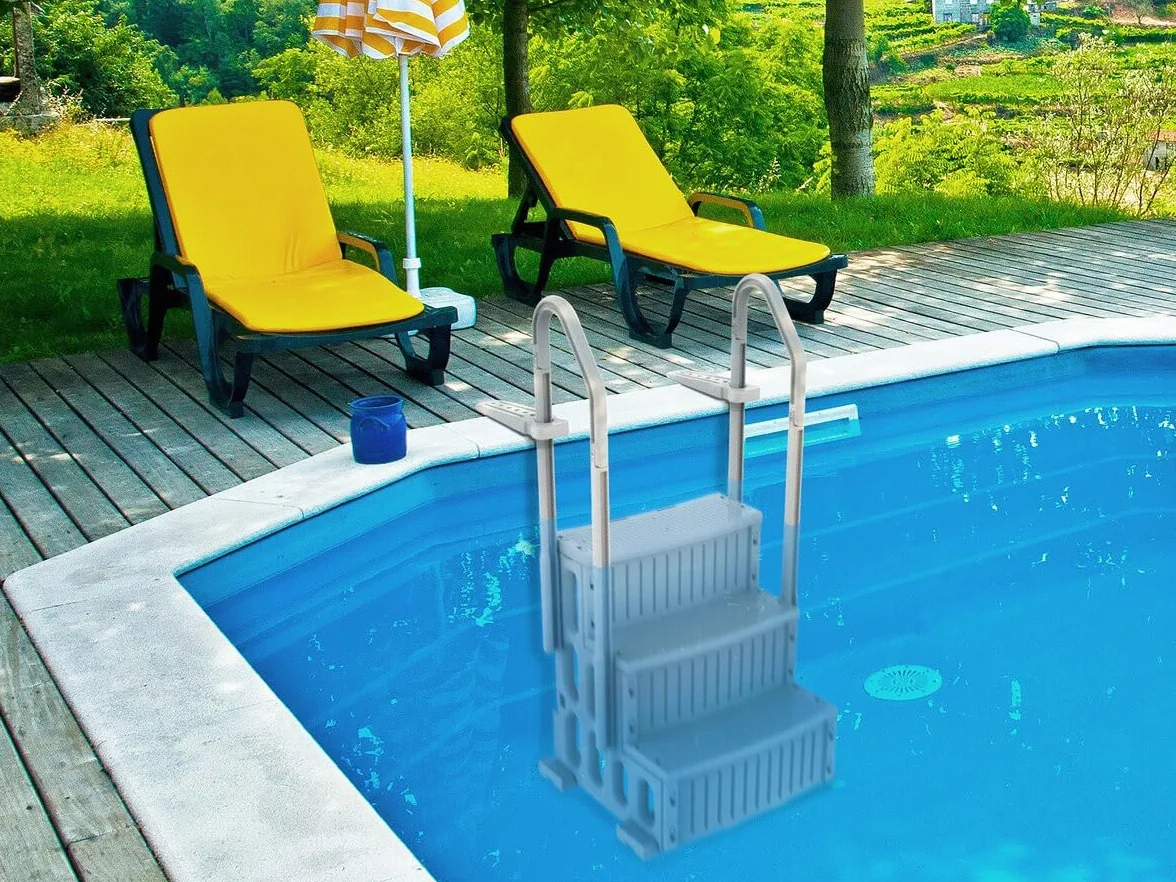 Escalera Individual para Piscina Nathan 3 escalones plástico