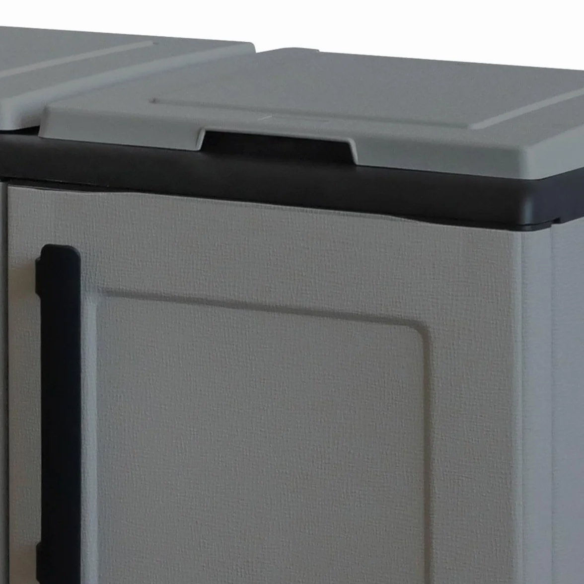 Intec Cubo de basura clasificación selectiva 3 bolsas gris 102x37x84 cm