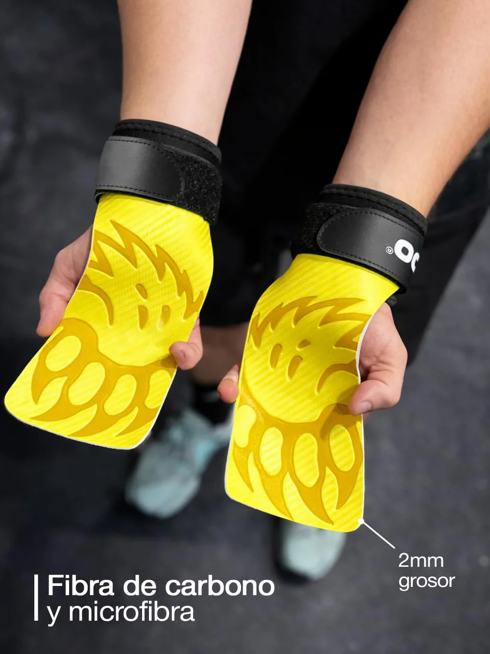 RUIDO Artemis Grips Calleras Crossfit Fibra de Carbono Agarre Antideslizante Dominadas