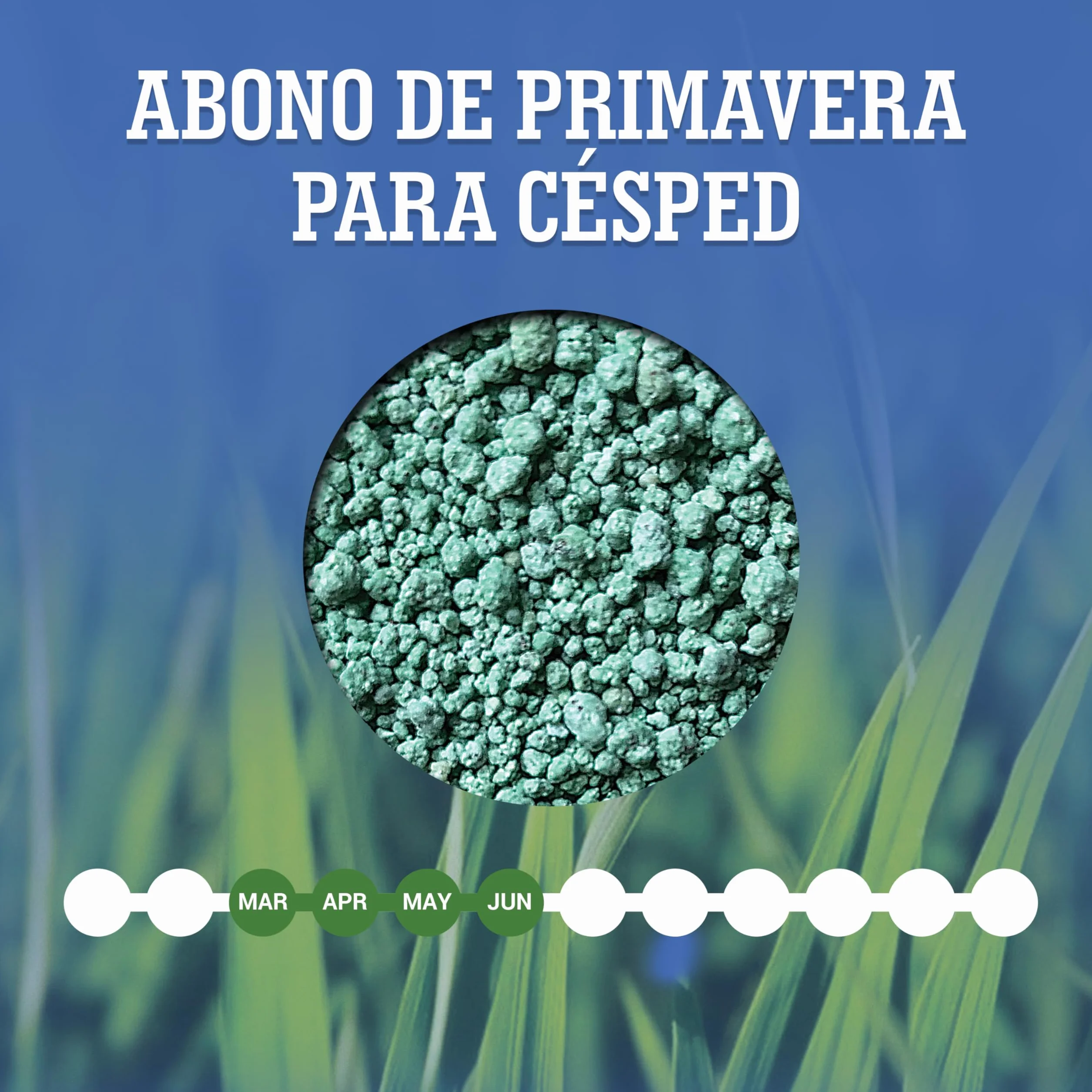 LERAVA abono césped primavera 70 m² fertilizante liberación lenta protección fúngica 1,7 kg