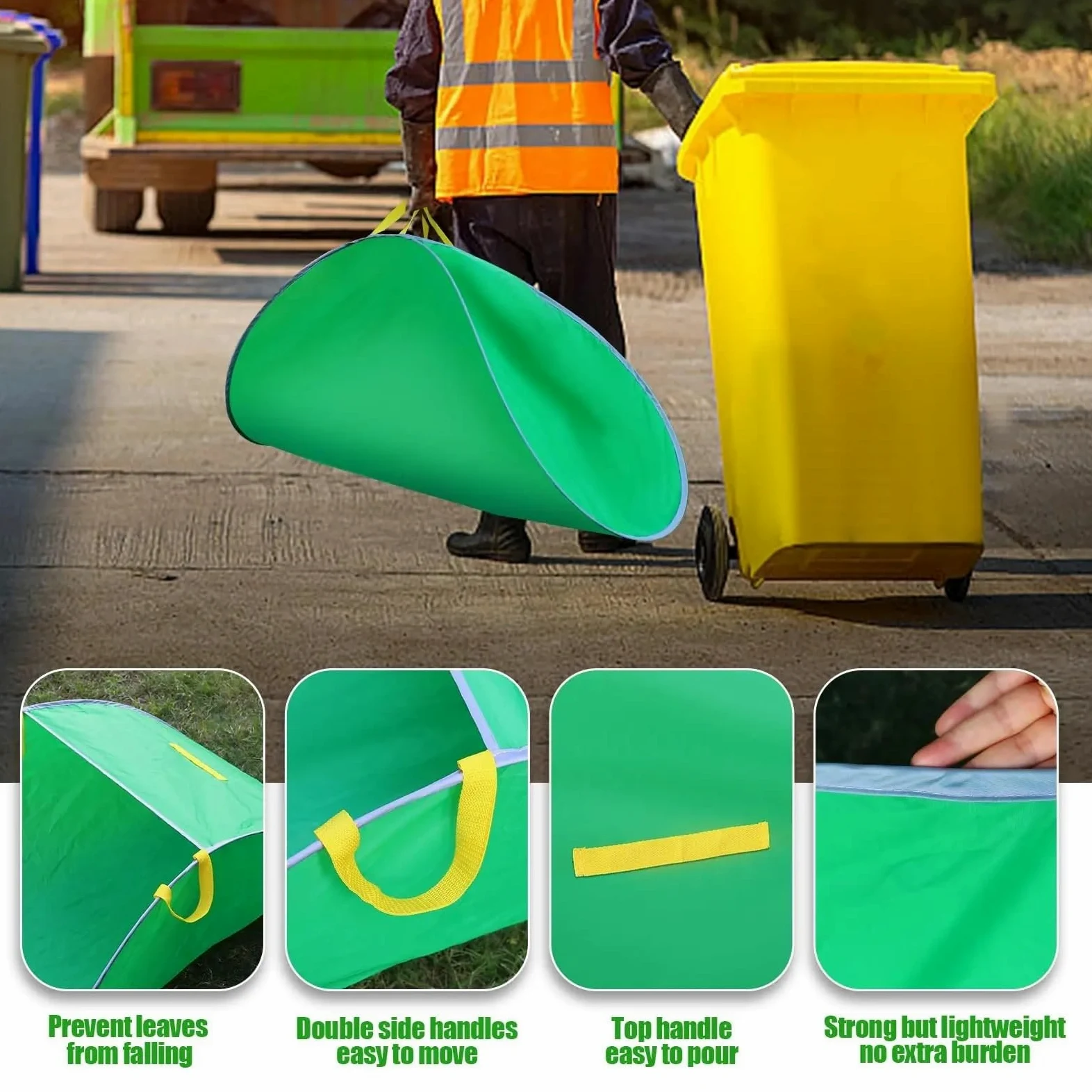 Bolsa para Residuos de Jardín Bolsa de recolección hojas plegable emergente | Jardín Reutilizable