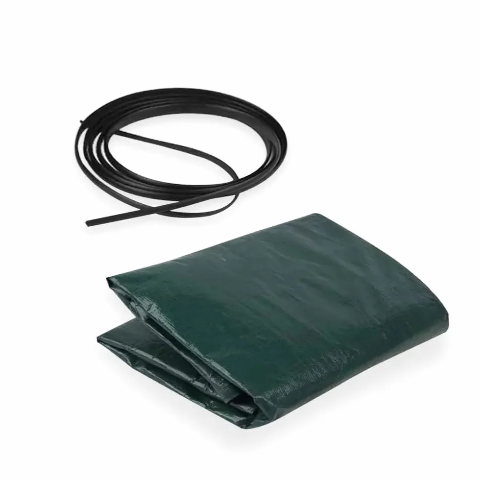 Bolsa de basura grande de 80 x 80 cm con tapa, contenedor duradero para desechos de patio, hojas, malas hierbas y hierba, cubo de almacenamiento de basura de jardín resistente para una fácil recogida