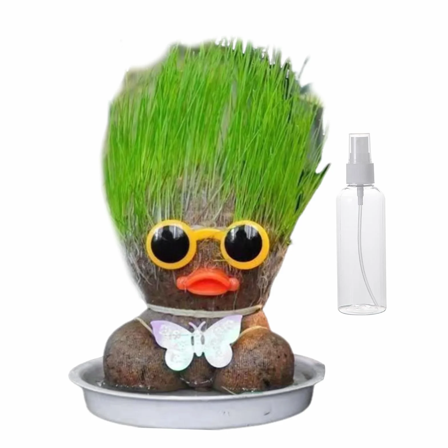 Muñeca De Hierba Kit Para Crecer Su Propio Cabello 10 Cm Decoración Educativa De Plantas