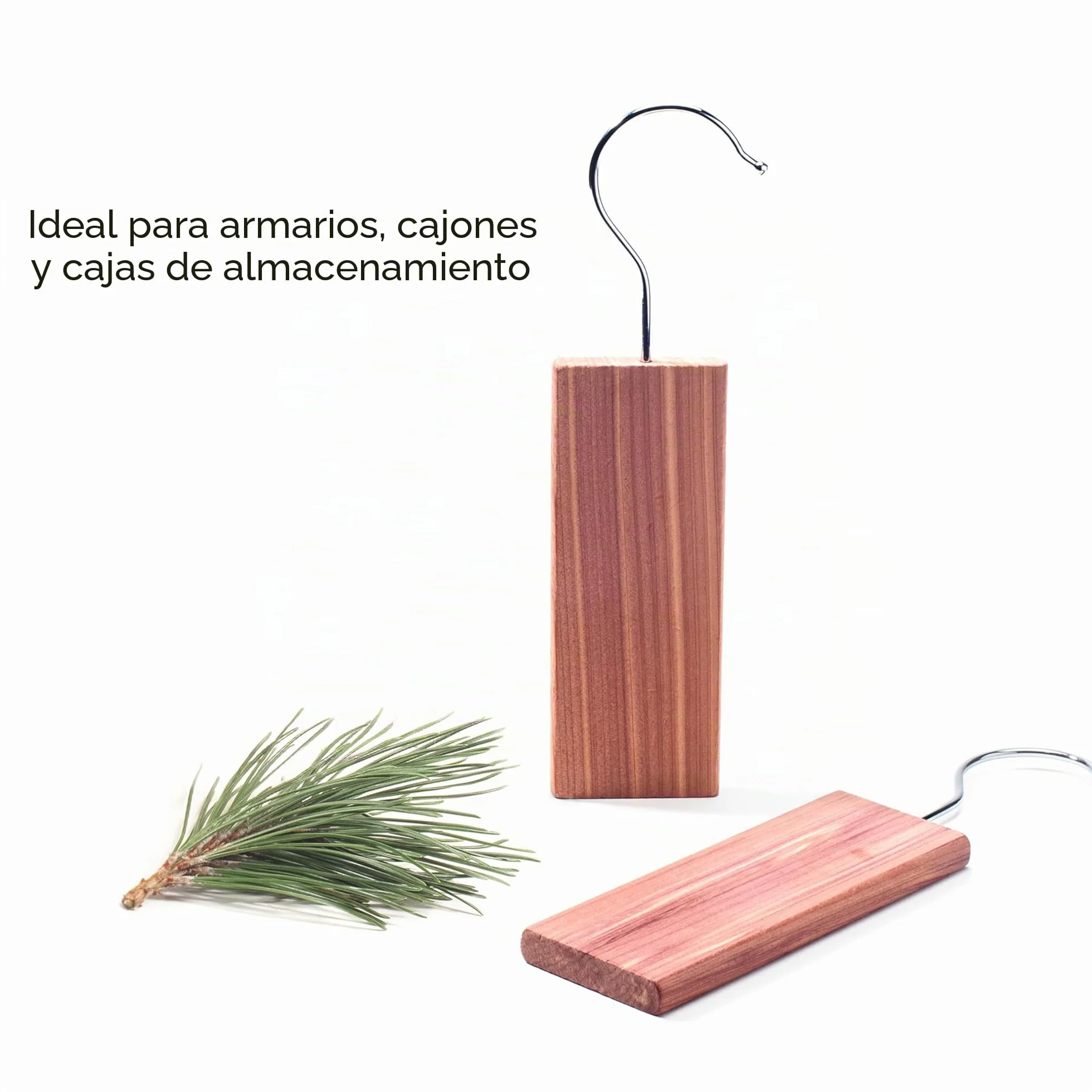 Bloques de madera de cedro 7X - Certificado FSC® - Protección orgánica natural contra polillas para el armario - Repelente duradero y sin productos químicos contra las polillas de la ropa