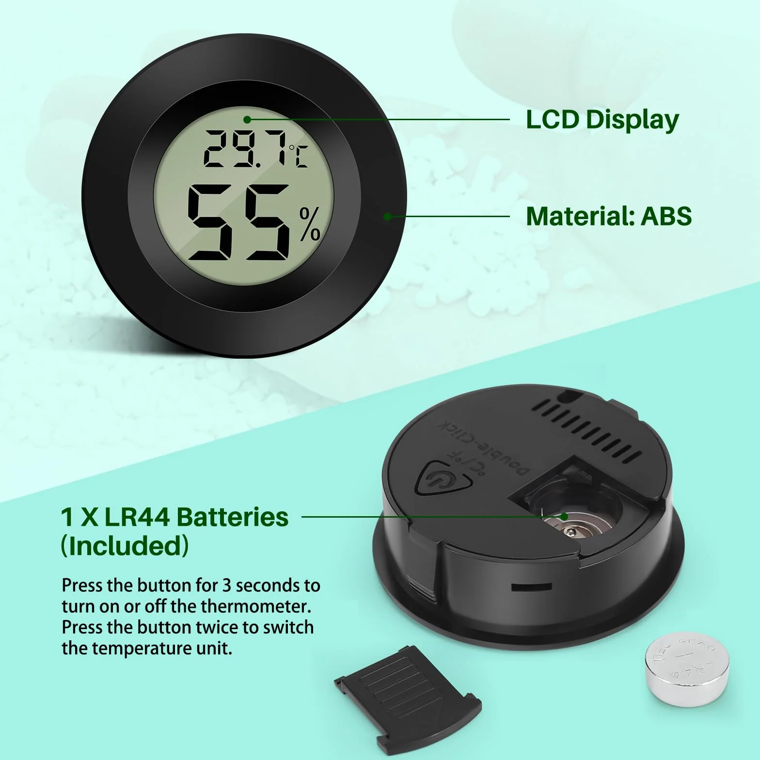 Thlevel Mini Higrómetro Termómetro Digital Interior Exterior Temperatura Humedad 6PCS
