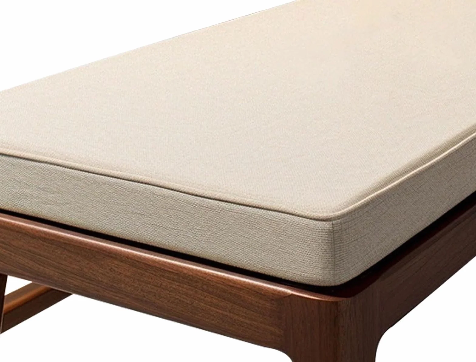 Cojin para Banco Exterior/Interior/Jardin/Zapatero 120x40,100x50,80x40,100x40,90x30 Cojin de Banco Grueso, Cojín del Asiento para Terraza Balcón Palet Comedor Columpios(Beige,110x40x5cm)