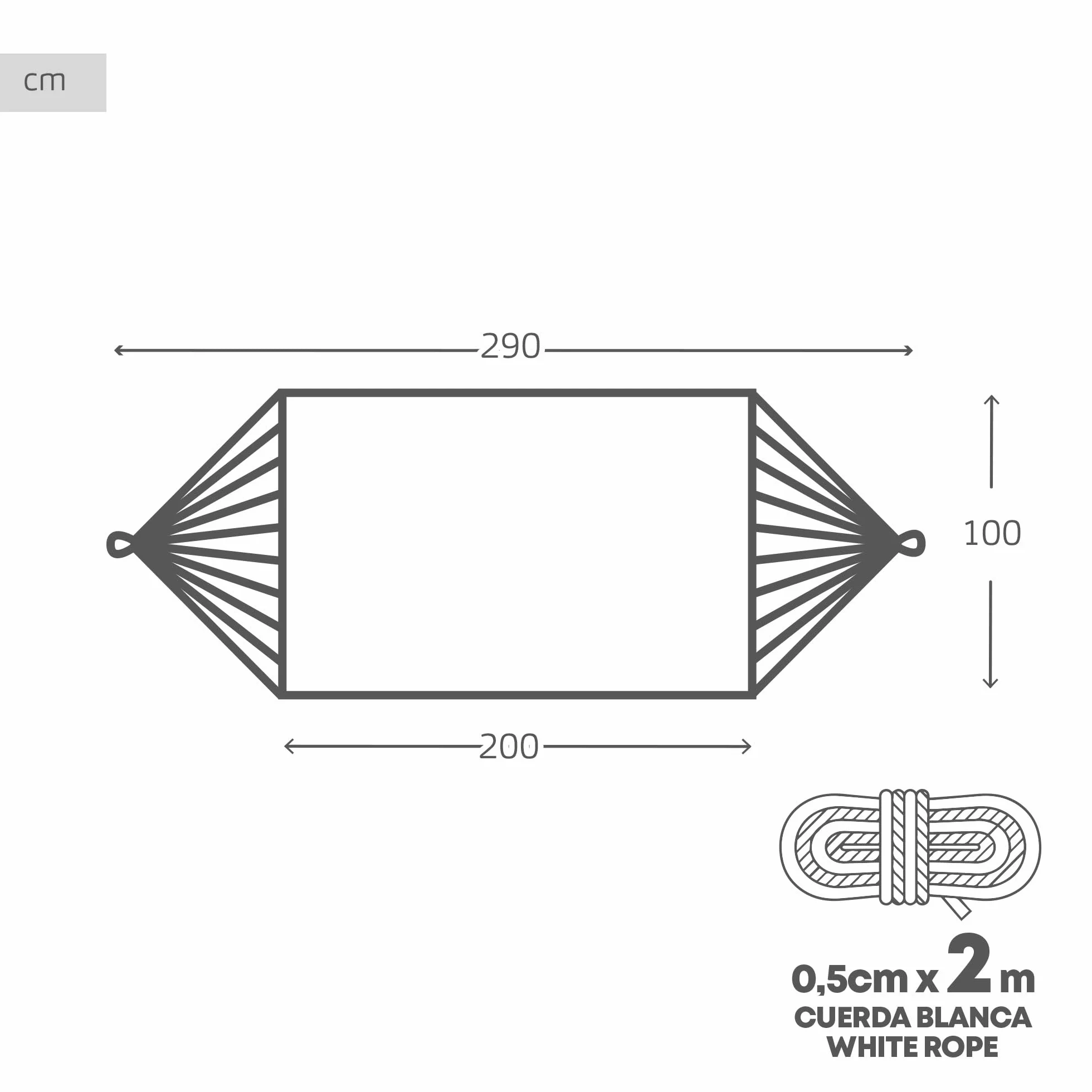 Hamaca colgante de algodón 200x100 cm 200 kg capacidad carga con bolsa transporte camping jardín