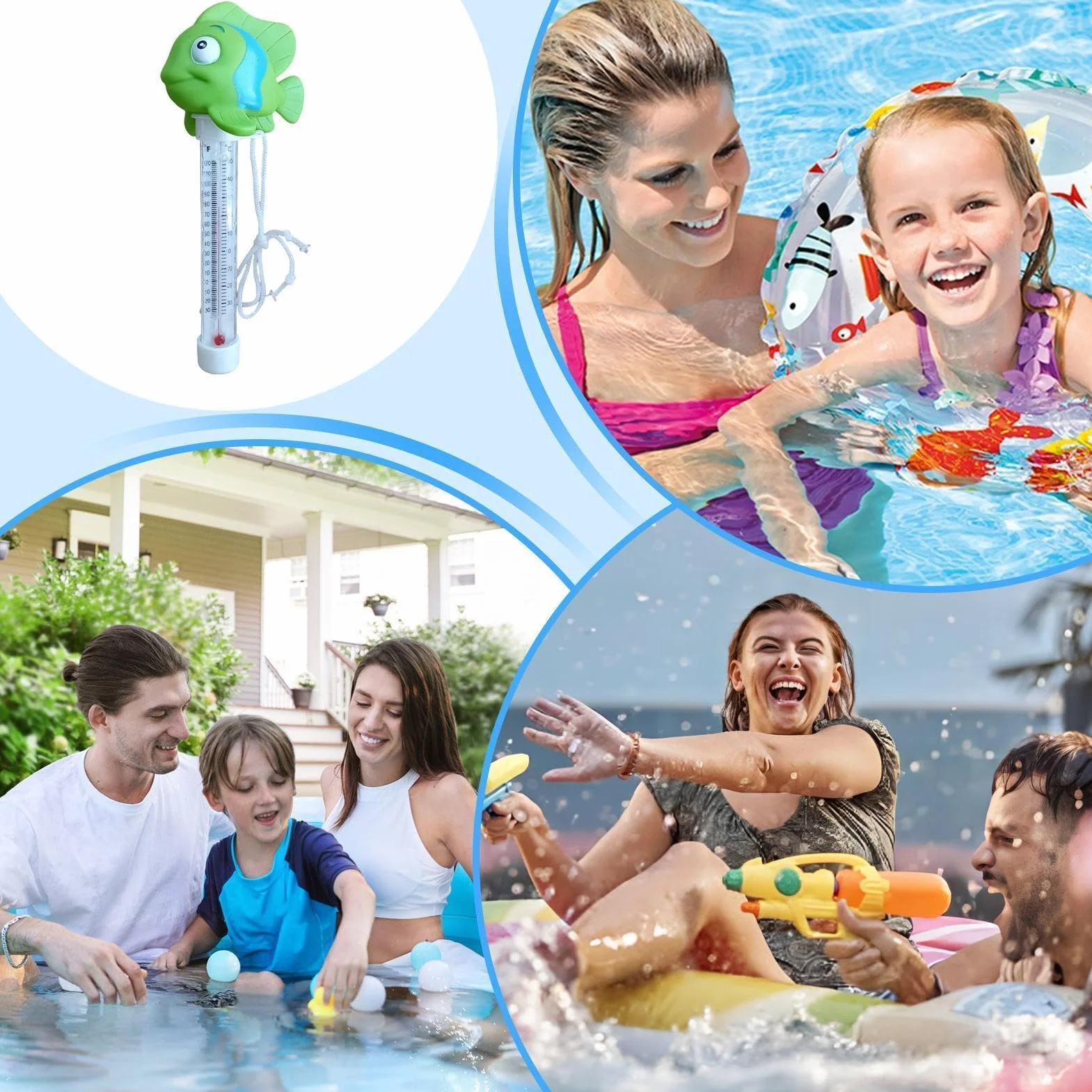 Termómetro Para Piscina Infantil Comprobador De Temperatura Del Agua con Cuerda