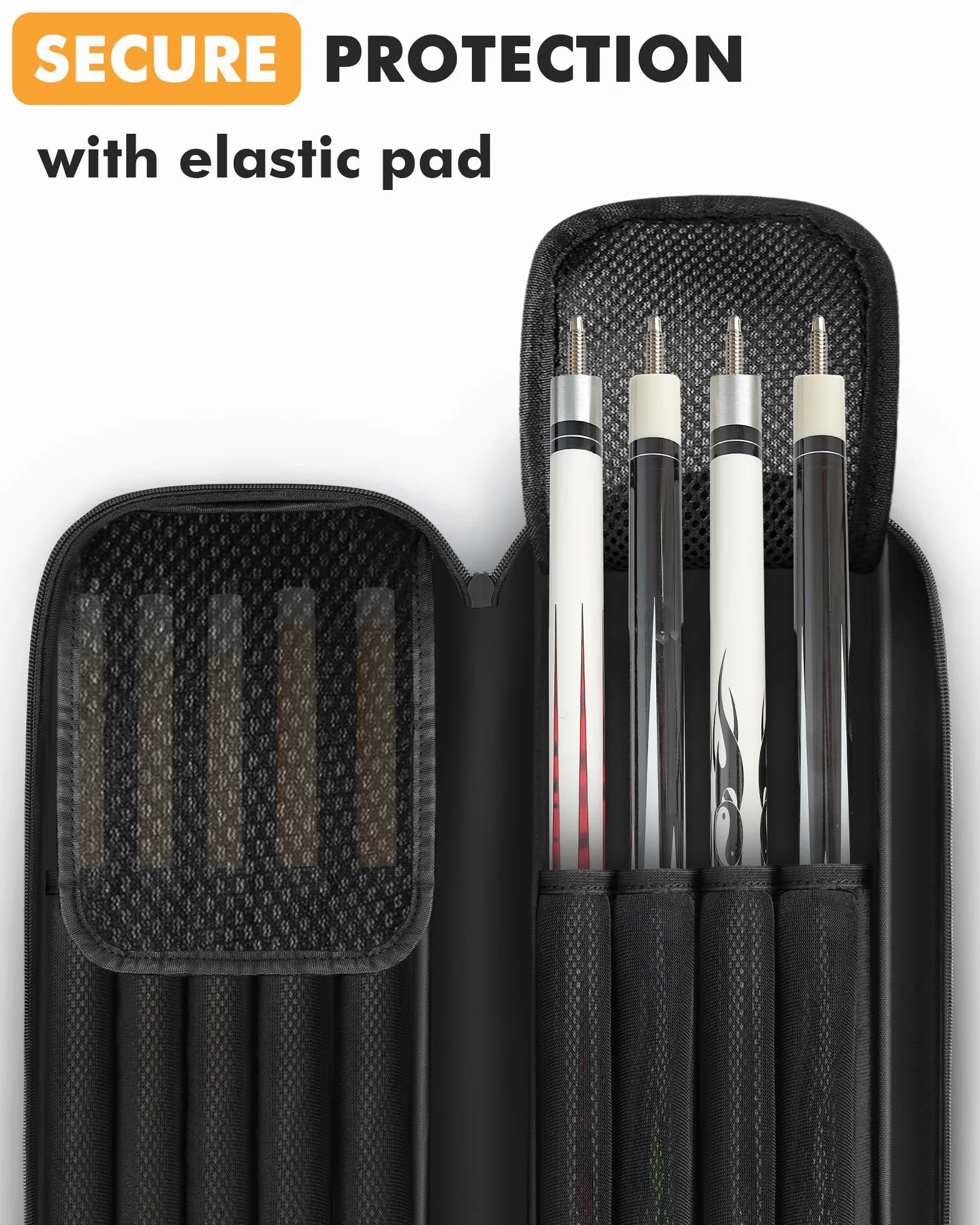 Funda para Tacos de Billar PEKREWS 10x13 cm Acolchada con Correas Ajustables
