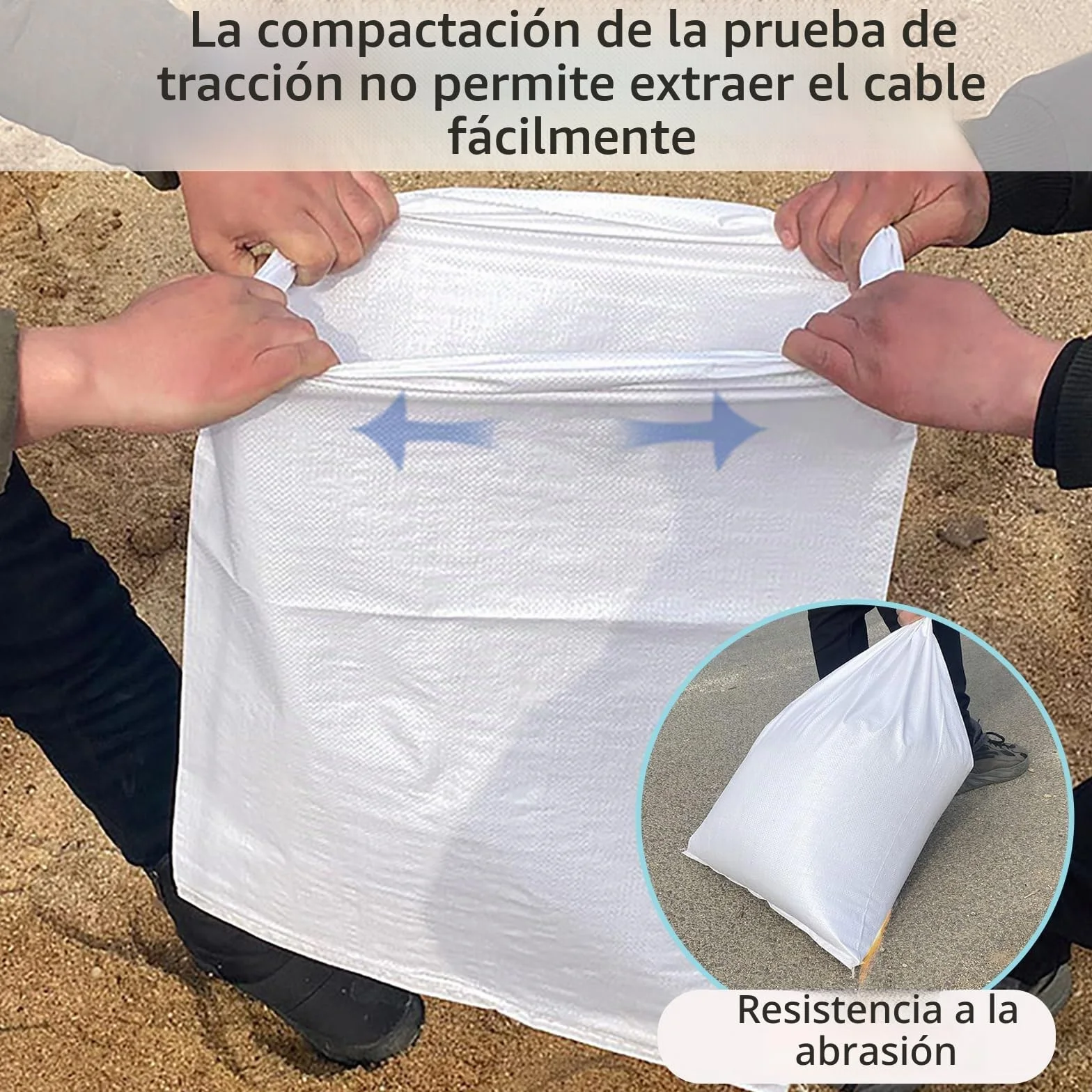 Sacos Escombros 60x100cm Rafia Blanco Bolsas Tejidas para Obras 15 Piezas