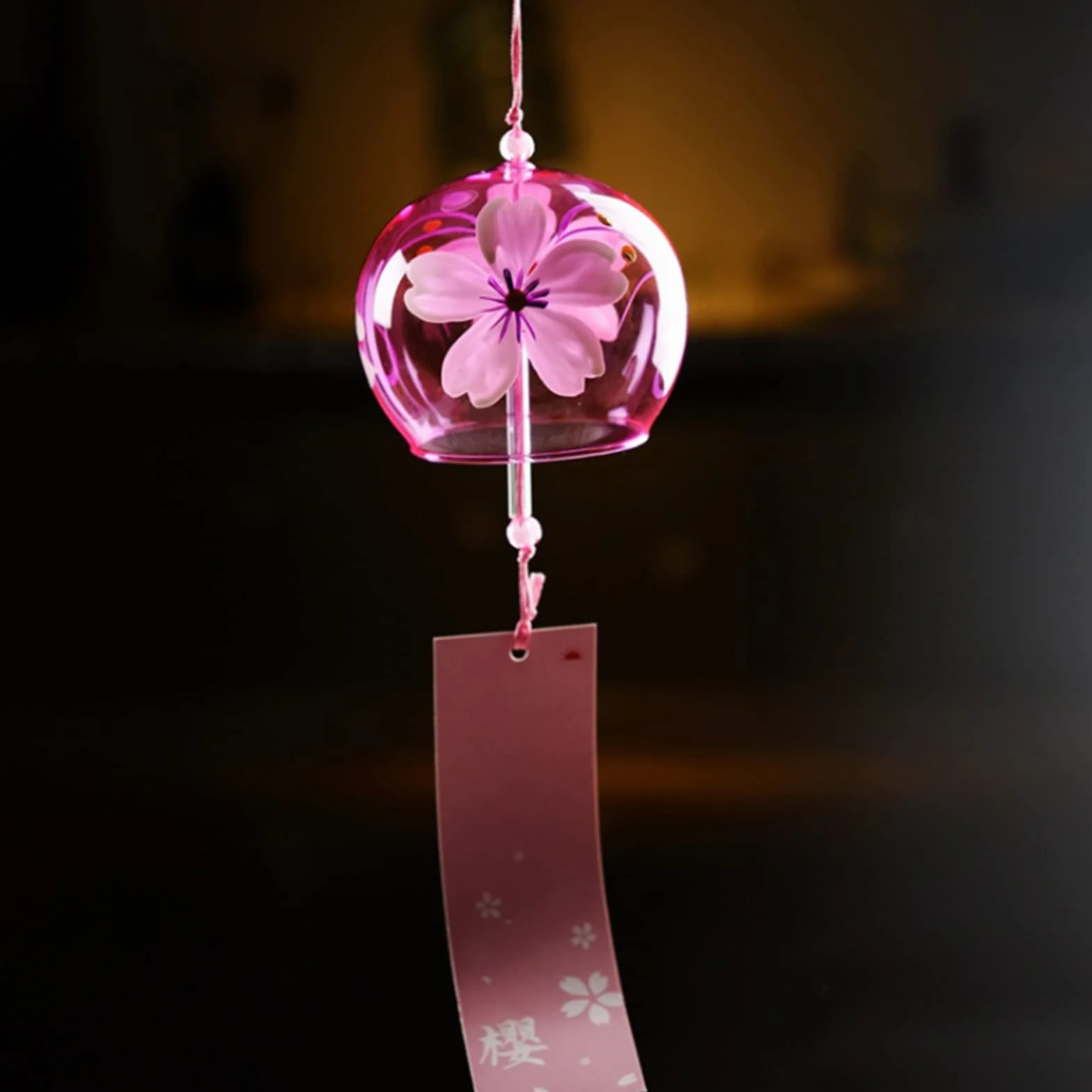 Campanas de Viento japonesas con Flores románticas Exteriores Tradicionales de la Suerte