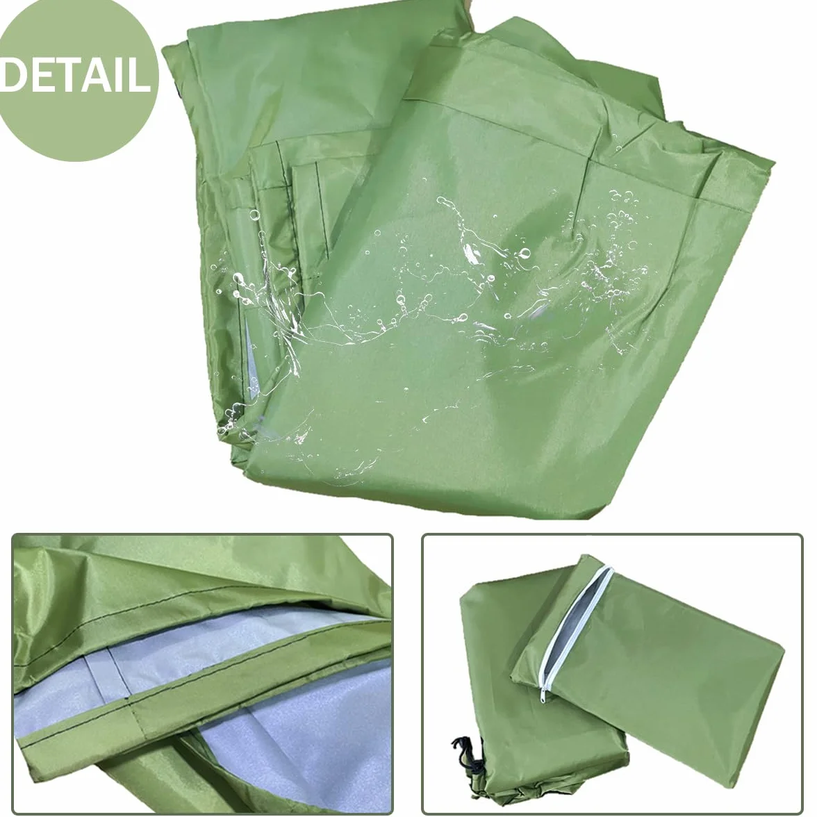 Toldo para depósito IBC 1000 L protección UV a prueba de polvo 116 x 100 x 120 cm verde hierba