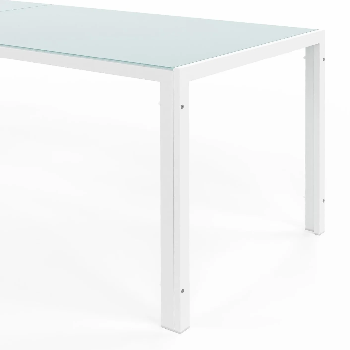 IDMarket - Muebles de Jardín Madrid Mesa 240 CM y 10 sillas apilables Blanco y Beige