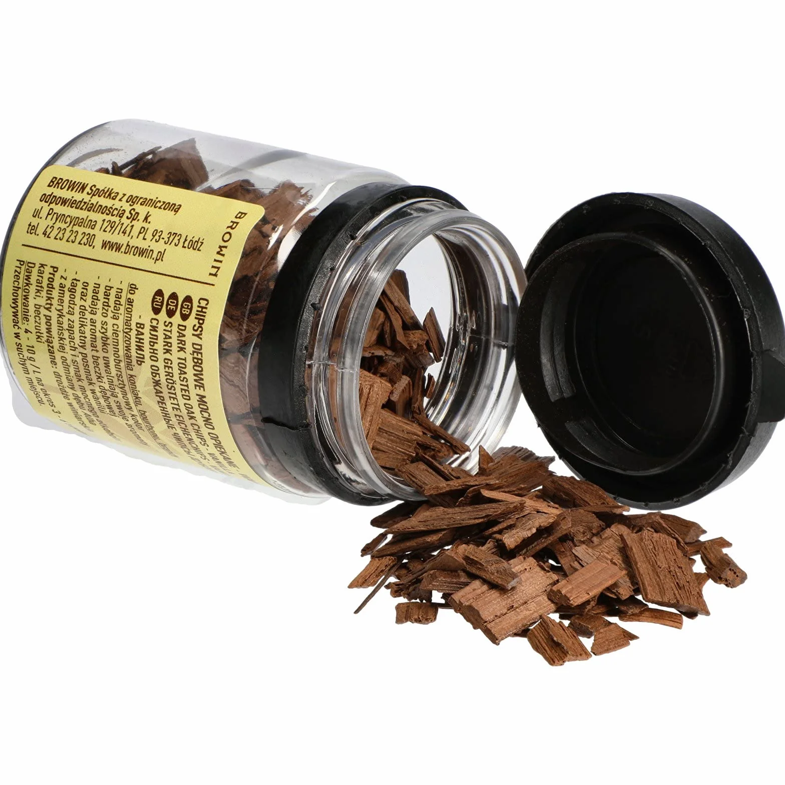 Browin Virutas de Roble Vainilla Muy Tostado 20 g Escamas Finas Varillas para Aromatizar Alcohol