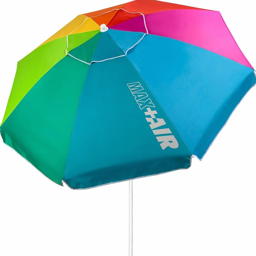 Aktive Sombrilla de playa grande Ø200 cm protección UV 50 resistente al viento mástil flexible