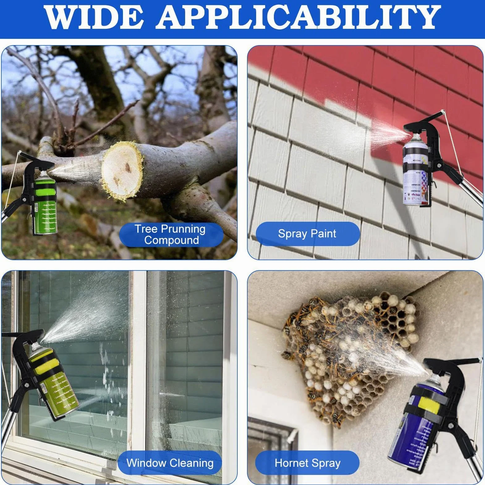 Adaptador Varilla Extensible Spray Adaptador Pulverizador Largo Alcance | Pértiga Extensible Spray Avispas Para Defensa Nidos Abejas Colmena Pintura Árboles Hojas Canaleta Jardín