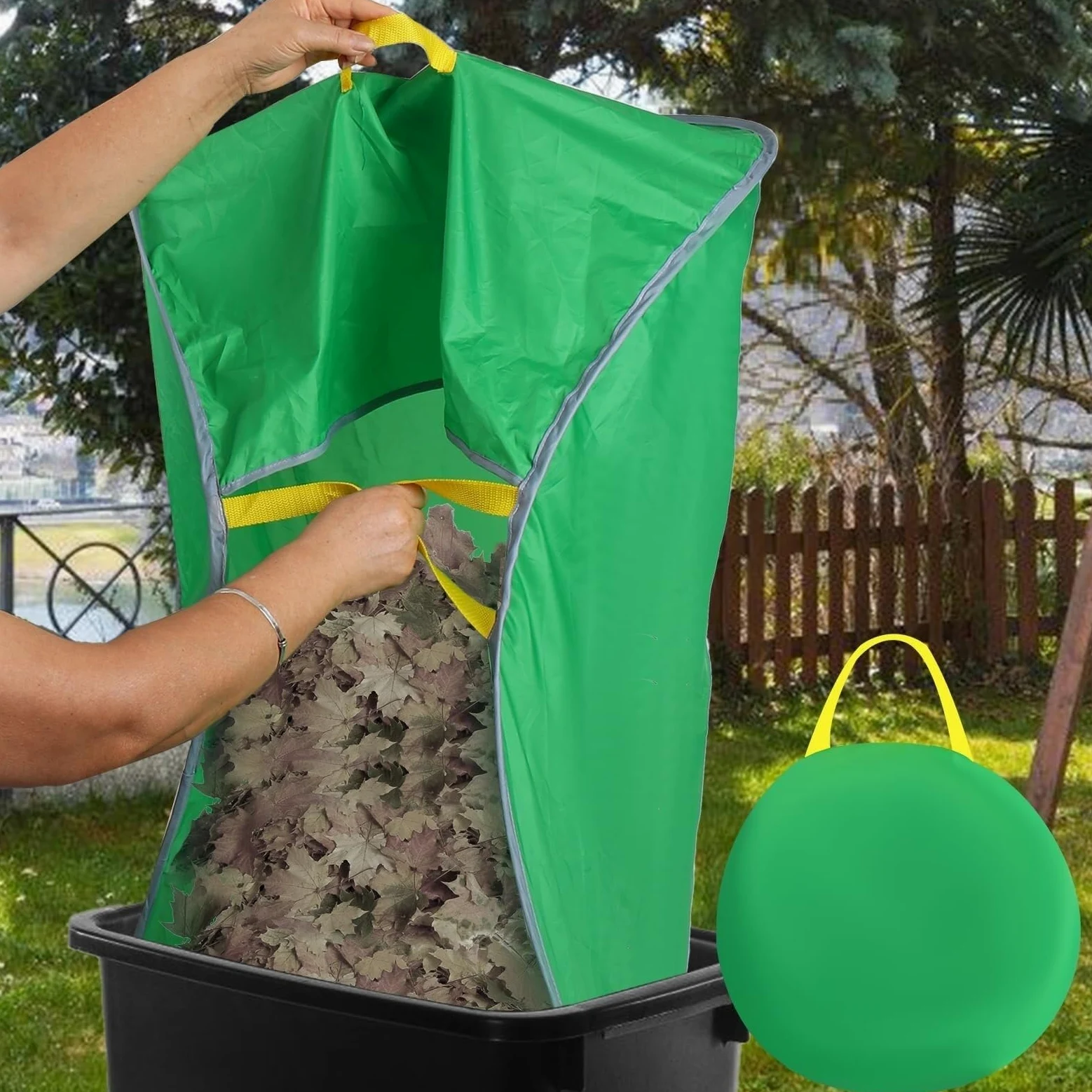Bolsa para Residuos de Jardín Bolsa de recolección hojas plegable emergente | Jardín Reutilizable