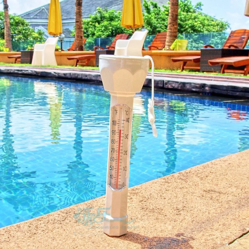 Aquatix Pro Termómetro Flotante para Piscina con Cadena, Resistente a Roturas, Exterior e Interior