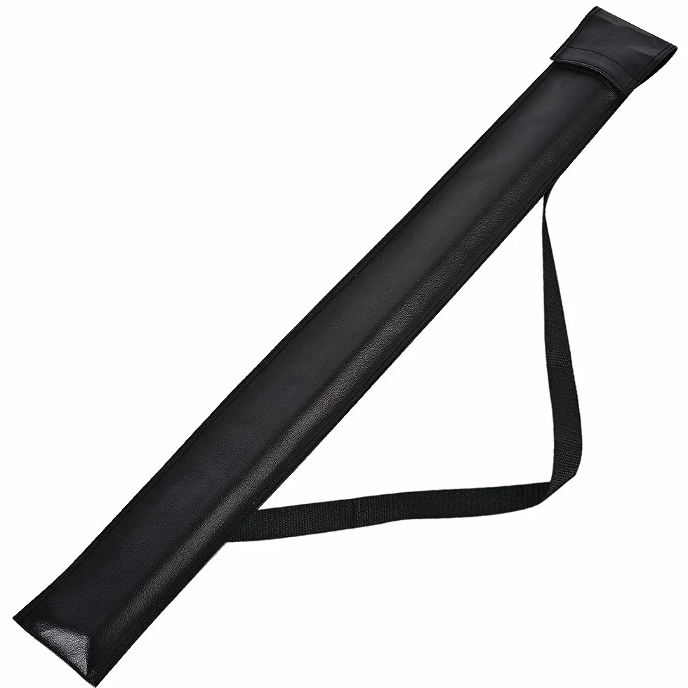 Billiard Pool Cue Stick Carrying Case Bag 32 Inches Black Leather Fabric