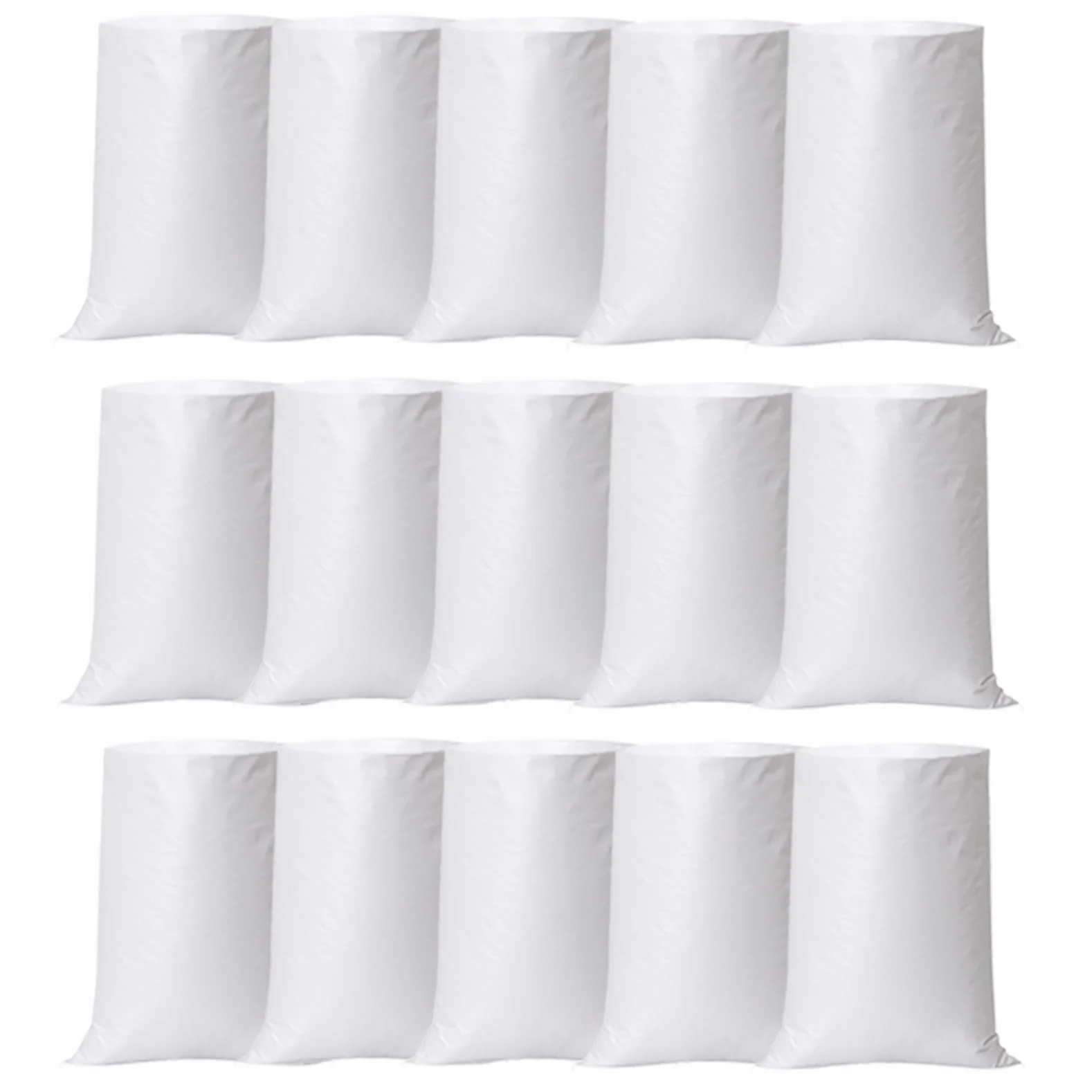 Sacos Escombros 60x100cm Rafia Blanco Bolsas Tejidas para Obras 15 Piezas