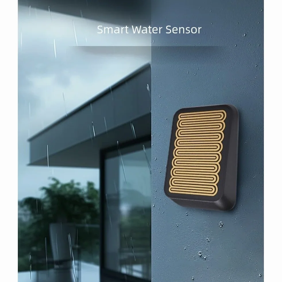 Sensor de lluvia inalámbrico Zigbee Tuya Life, detector de fugas de agua IP66, impermeable protección UV
