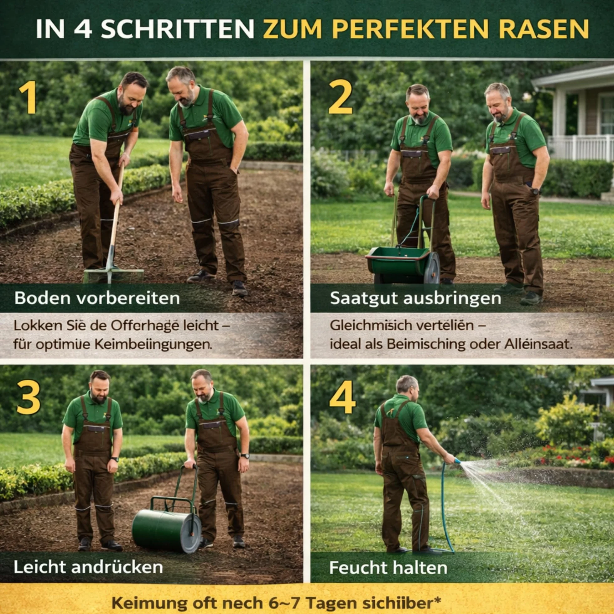 Semillas de Césped Universal 5 kg para 200 m² – Raigrás 50% Sombra, Regeneración Rápida