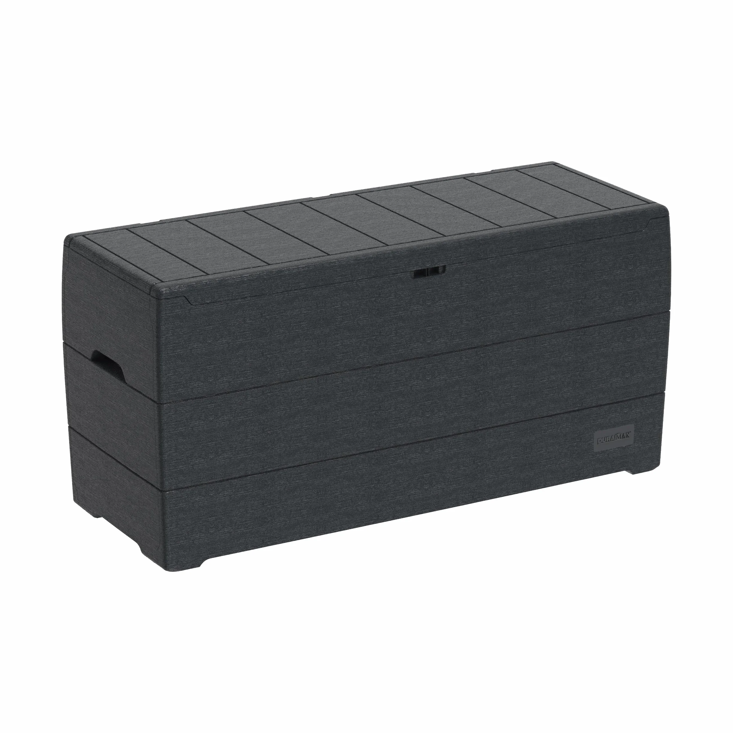 Duramax Durabox Caja de almacenamiento 270 litros 71 galones, organizador de jardín, plástico, gris oscuro
