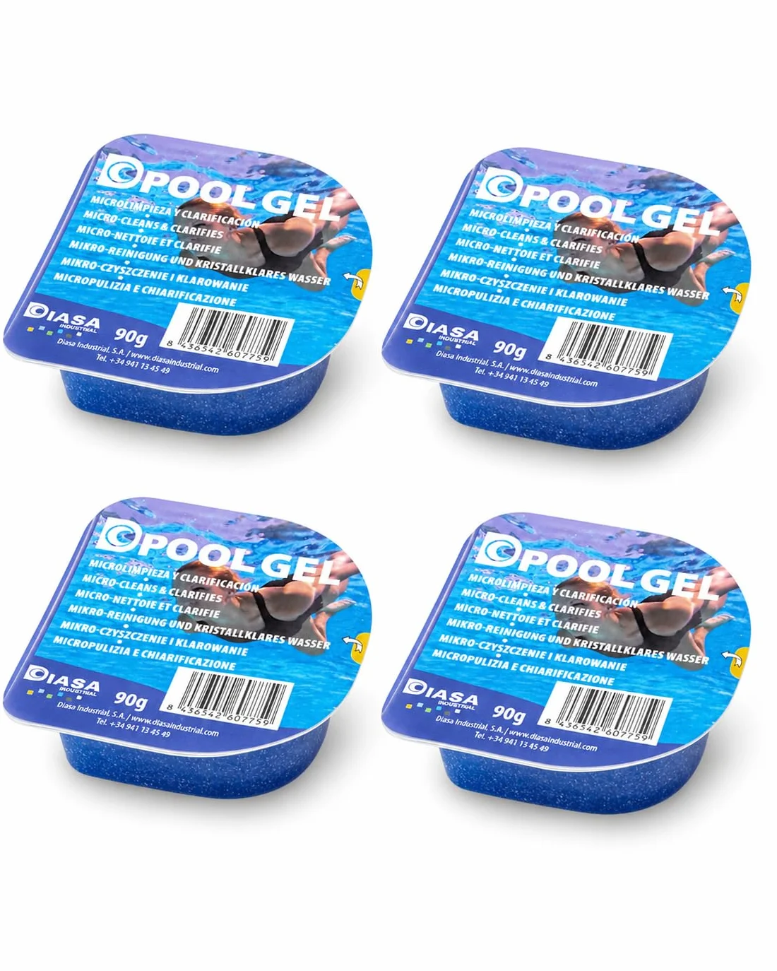Dpool Gel Clarificante Piscinas 90g Monodosis DIASA Industrial
