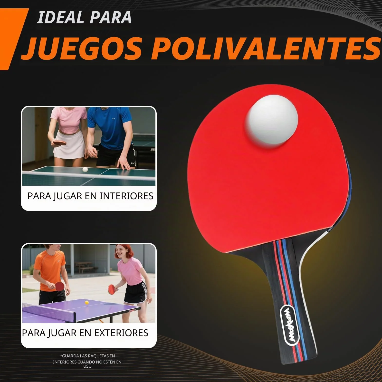 Juego de látigos de ping pong con bolas, entrenamiento y ocio, tenis de mesa