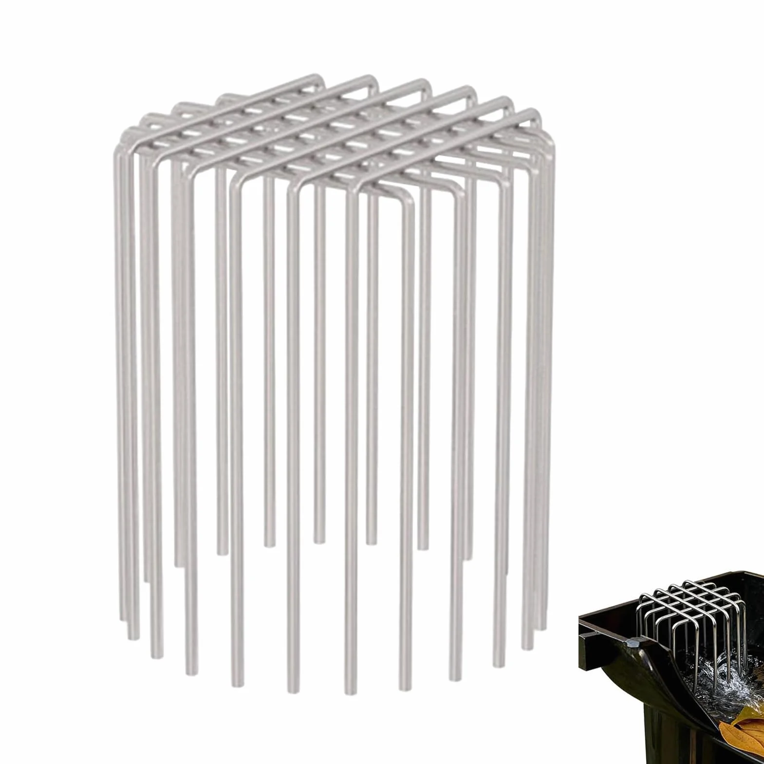 Protector de Bajante, Filtro Flexible de Acero Inoxidable, Rejilla Techo y Desagüe para Escombros