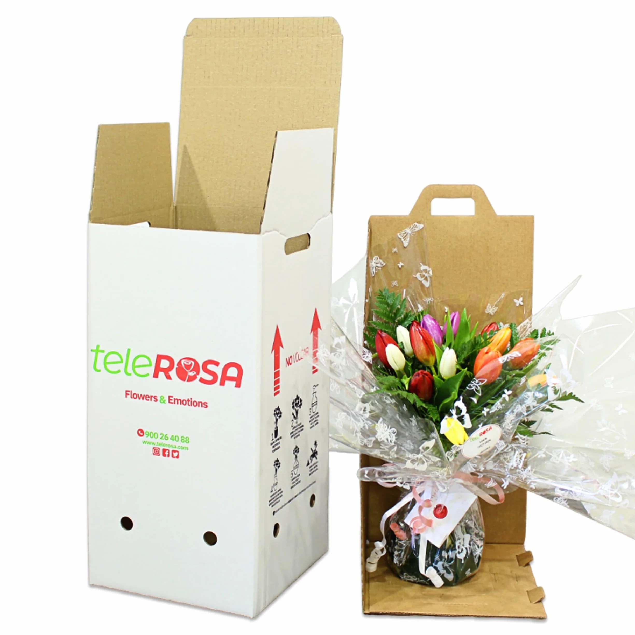 TeleROSA Ramo 15 Tulipanes naturales - Flores a domicilio - Incluye tarjeta dedicatoria