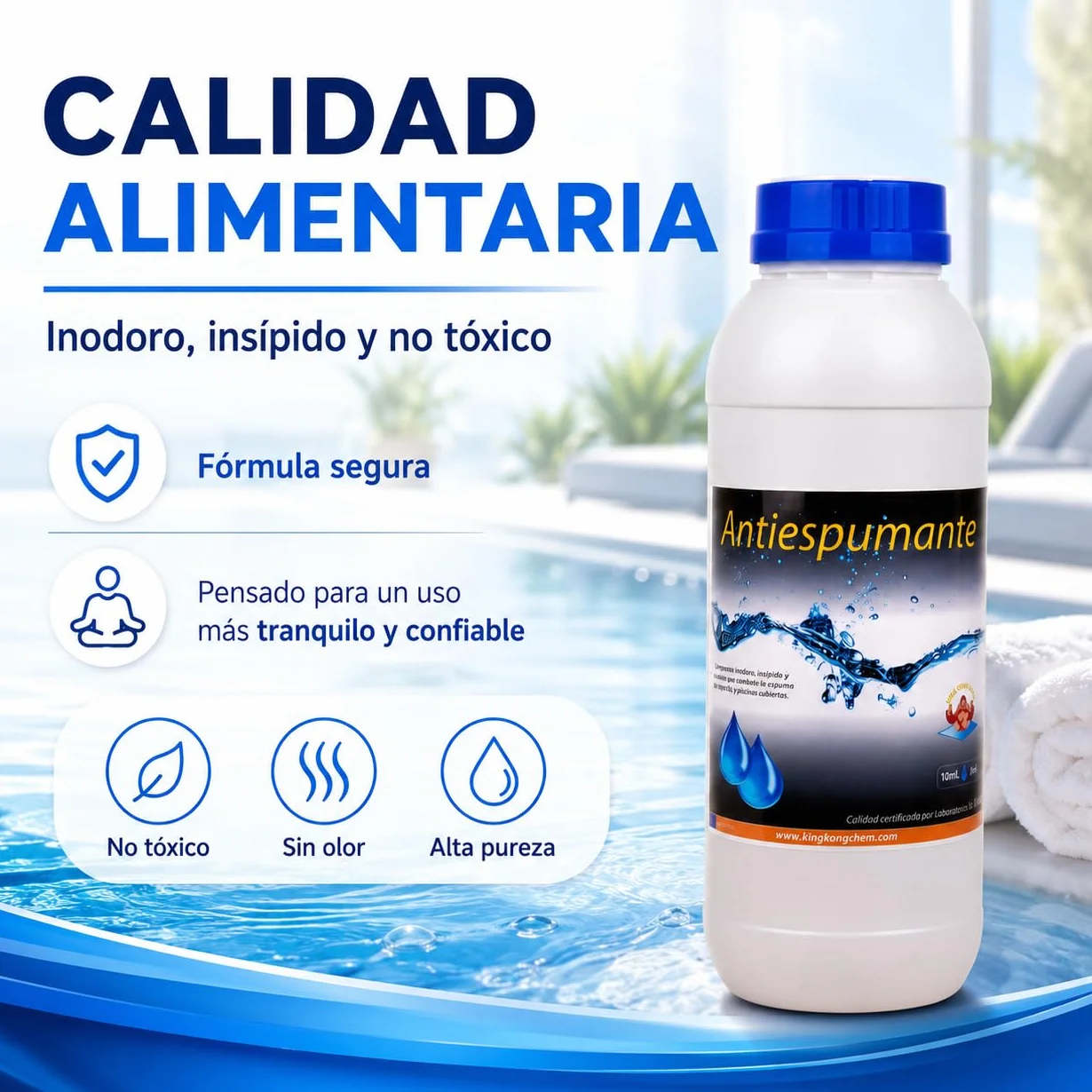 Diasa Industrial Antiespumante Piscina y SPA 1 Litro