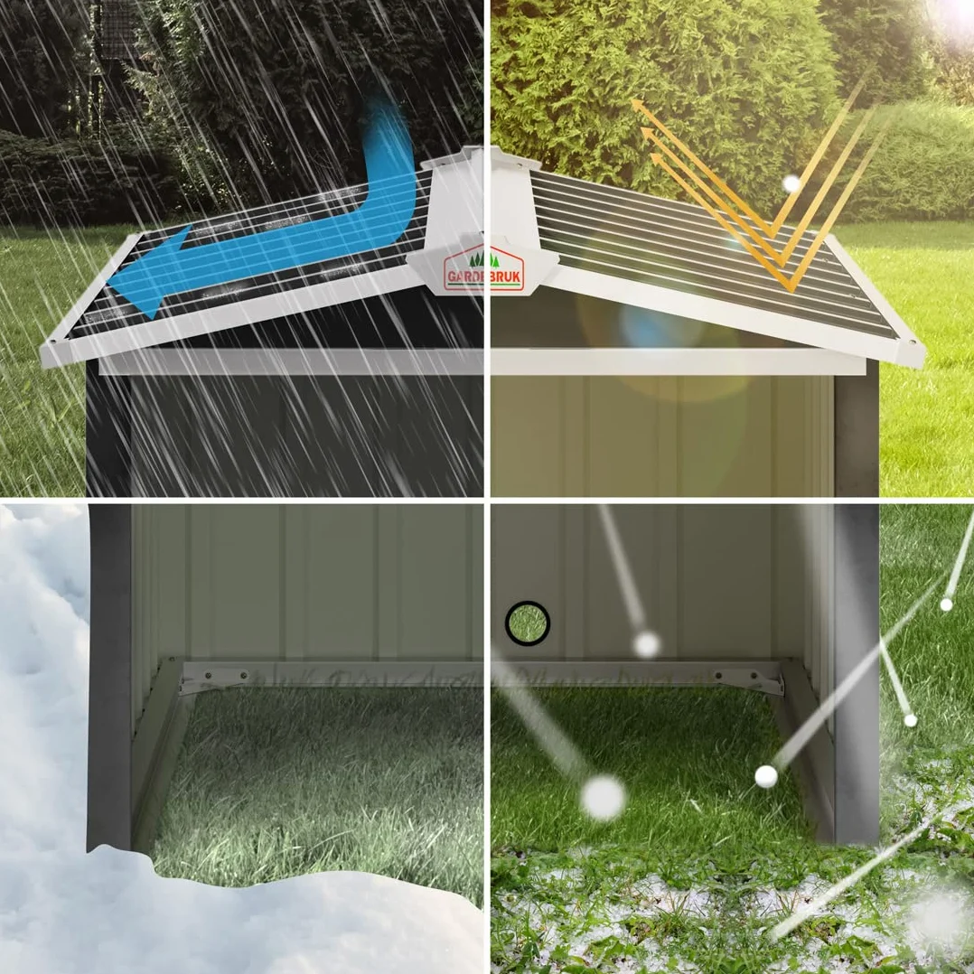 GARDEBRUK Garaje Robot Cortacesped 86x100x63cm Caseta Jardin Proteccion Exterior