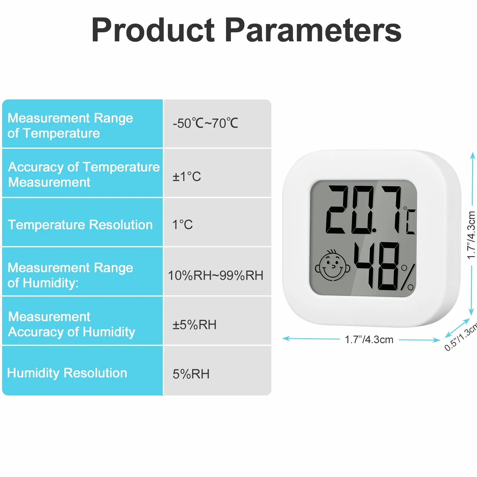 Mini Termómetro Higrómetro Digital 4 Piezas Termohigrómetro de Interior Medidor de Temperatura y Humedad
