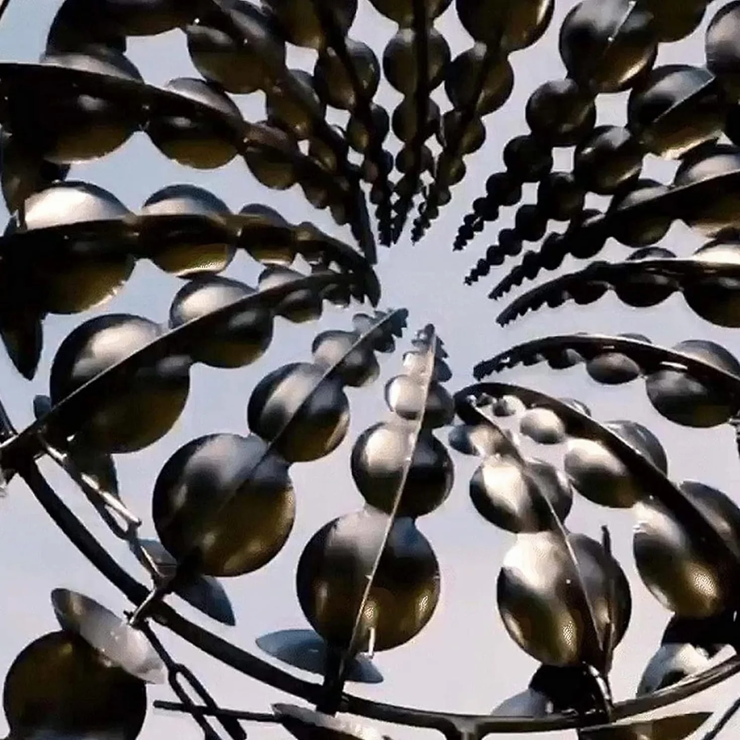 Metal 3D Molino de Viento de Acero Inoxidable Giratorio Escultura Cinética con Estaca de Jardín