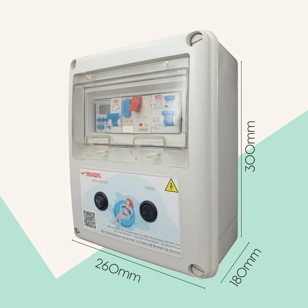 Cuadro electrico para Piscina con Transformador y Control Remoto RGB SWIMHOME