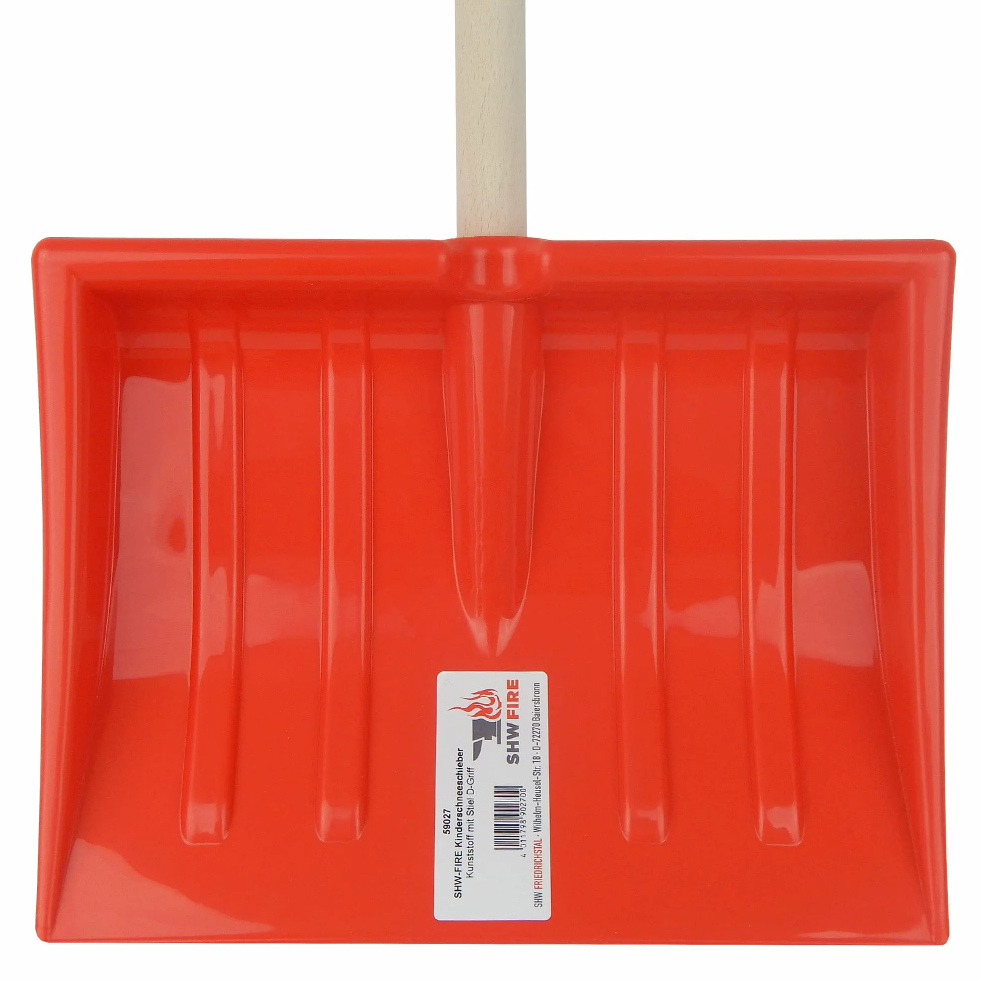 Shw-Fire Pala quitanieves 110 cm plástico madera mango redondo