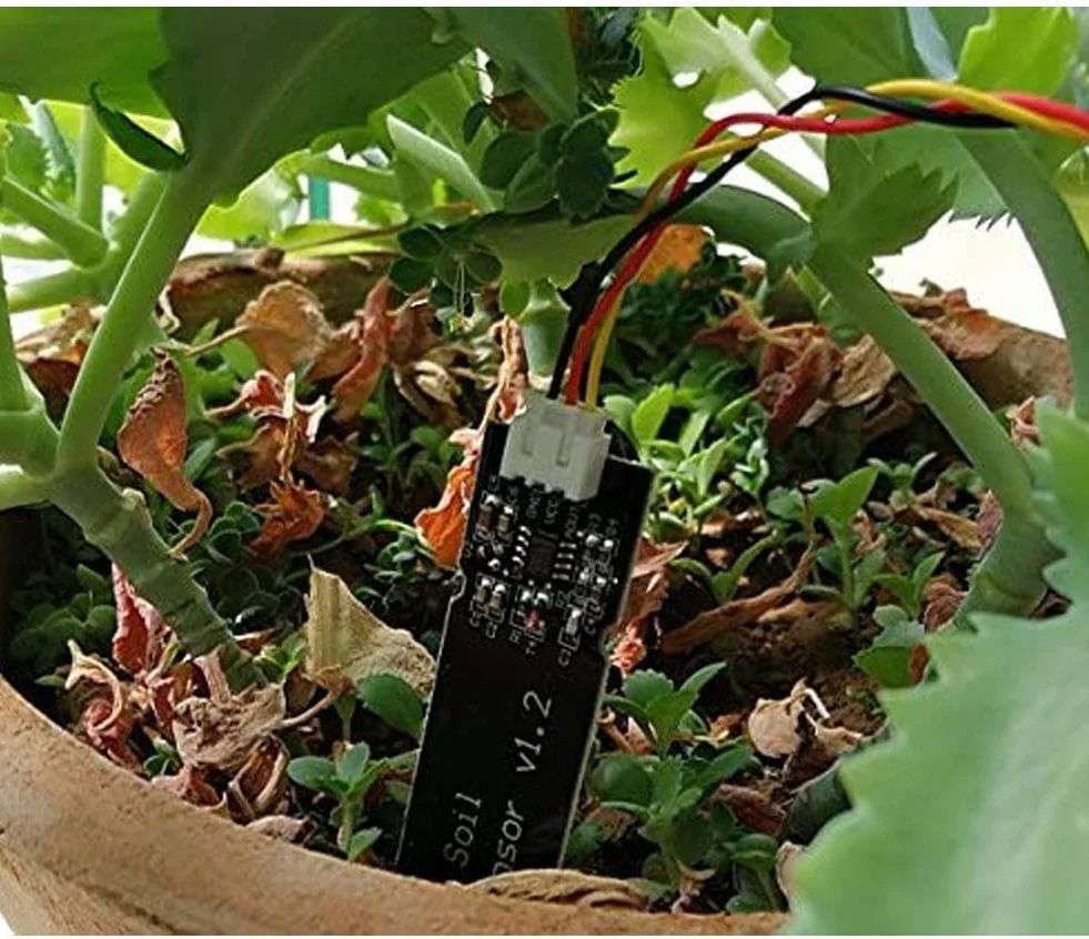 Aideepen Módulo higrómetro de sensor de humedad del suelo V1.2 capacitivo analógico resistente a la corrosión