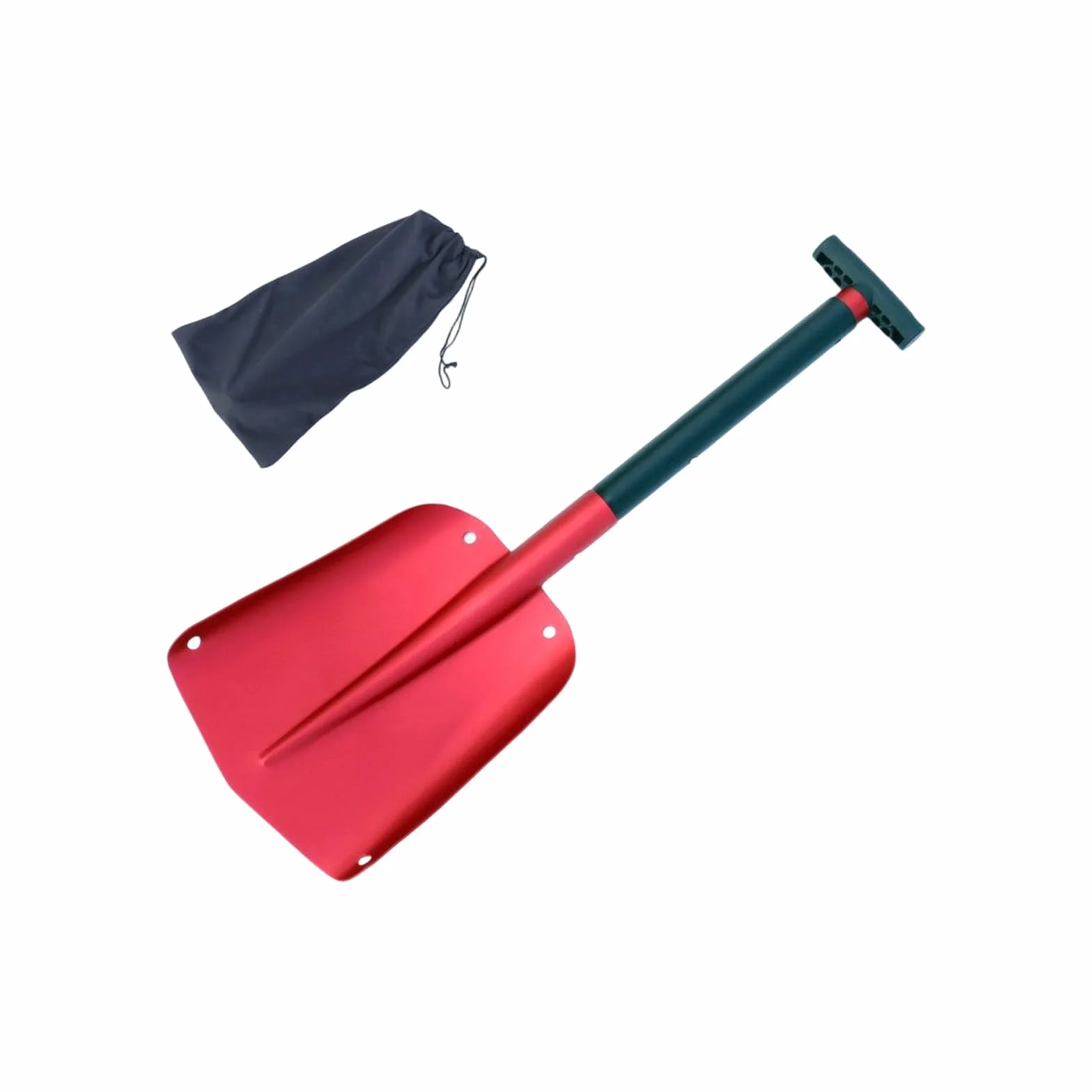 Pala de nieve plegable de aluminio portátil para emergencias y senderismo