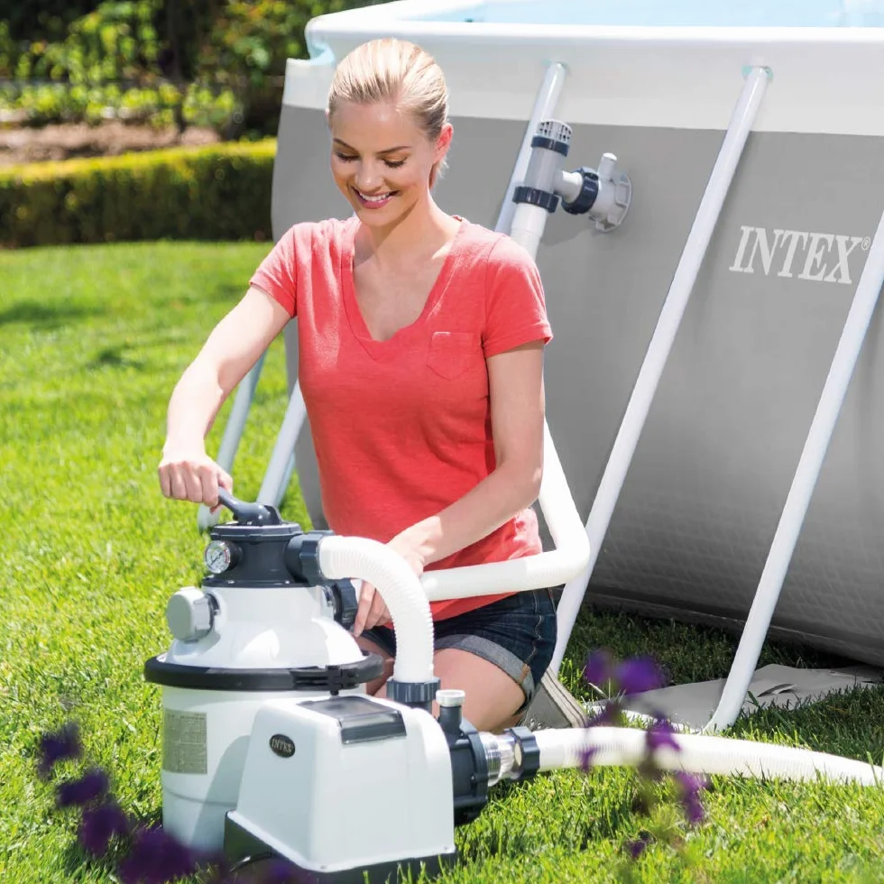 Intex Krystal Clear Depuradora de Arena 5700 L/H Filtro Bomba Piscina 29100 L 6 Funciones