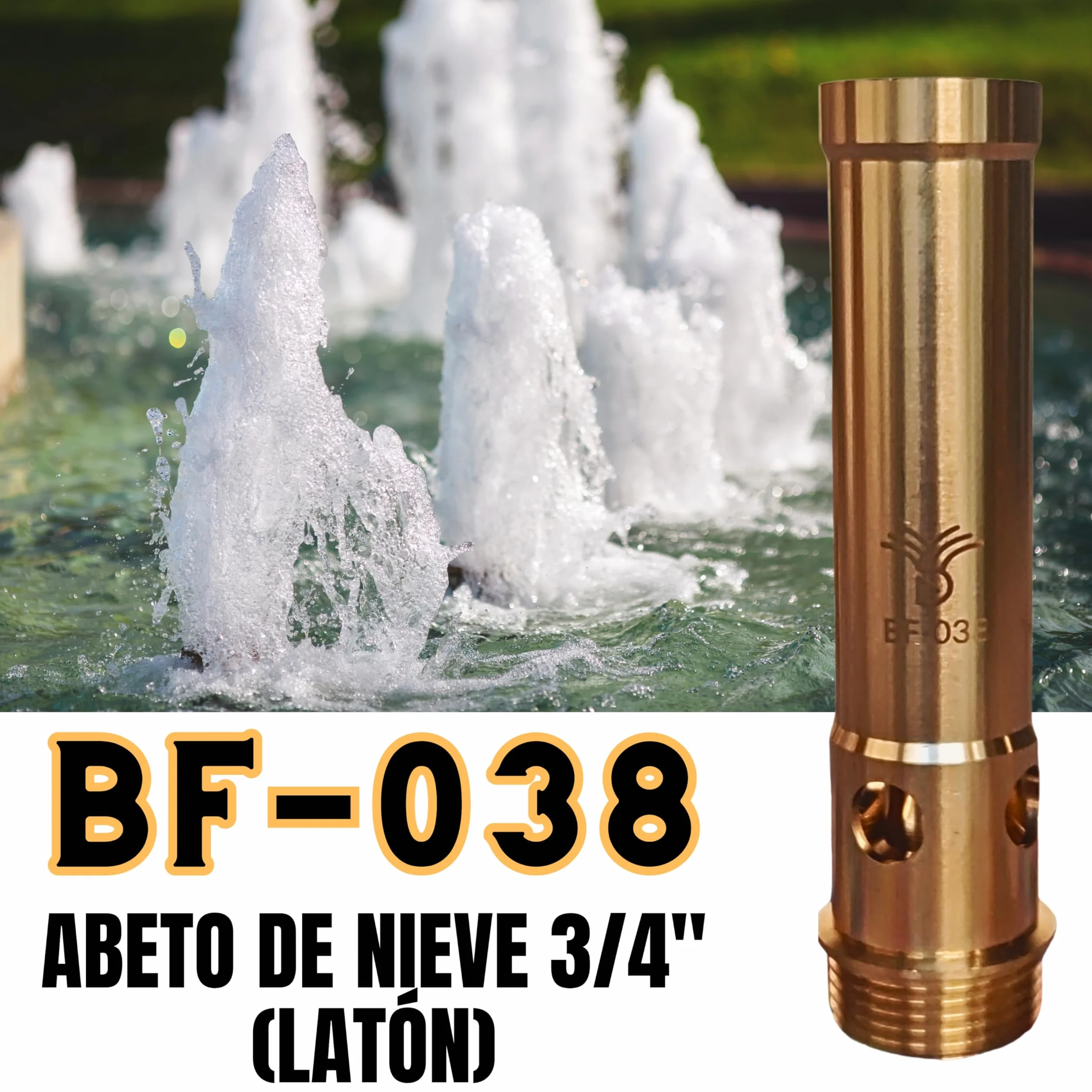 Boquillas Decorativas de Fuente de Latón 1/2" para Jardín y Estanque
