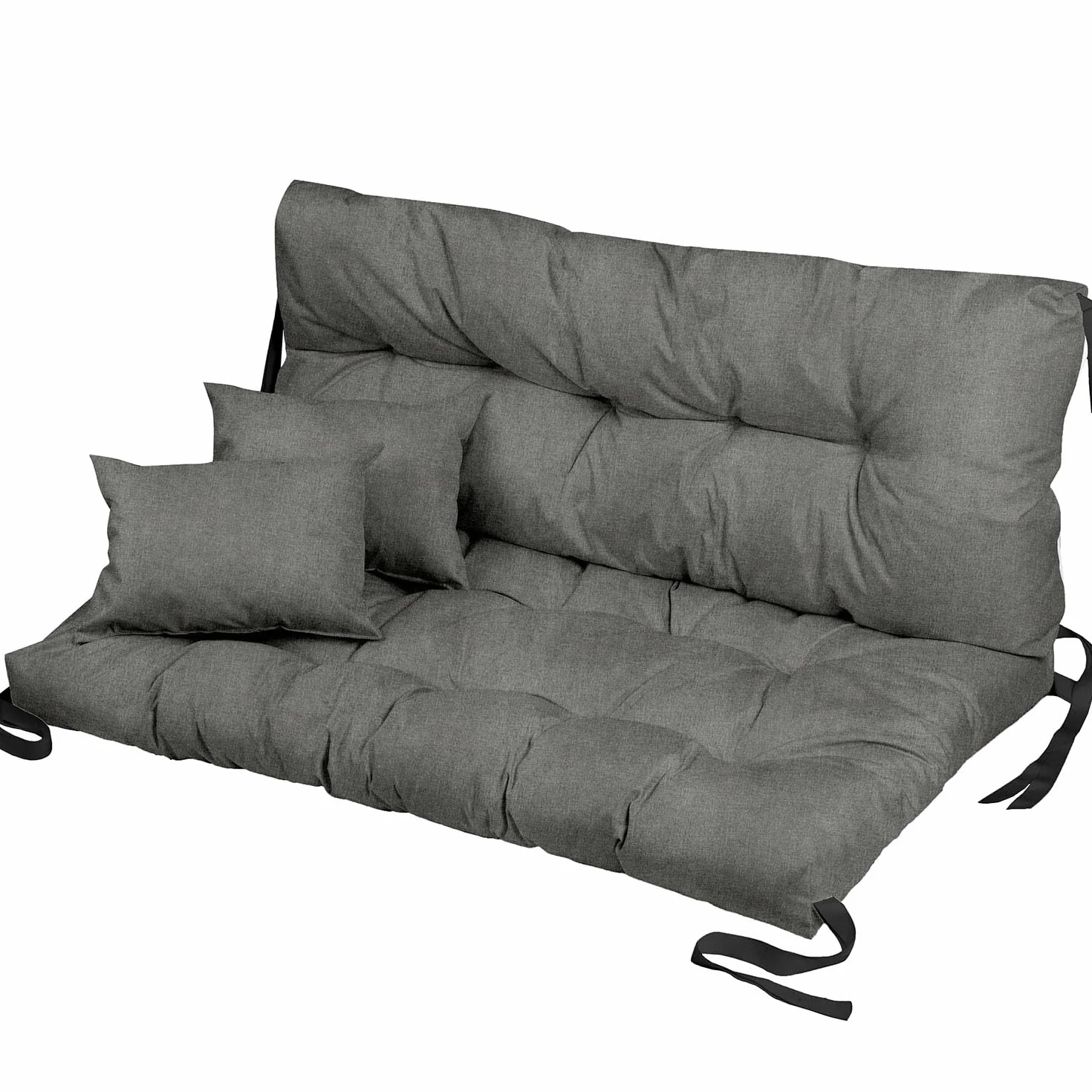Ferocity Cojín de Banco Impermeable 120x80x50 cm para Muebles de Jardín con Respaldo