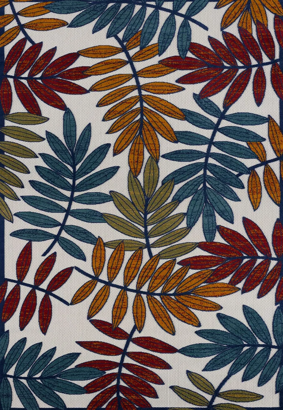 Alfombra Cabana Interior Exterior 70x140 cm Multicolor Patrón en Relieve