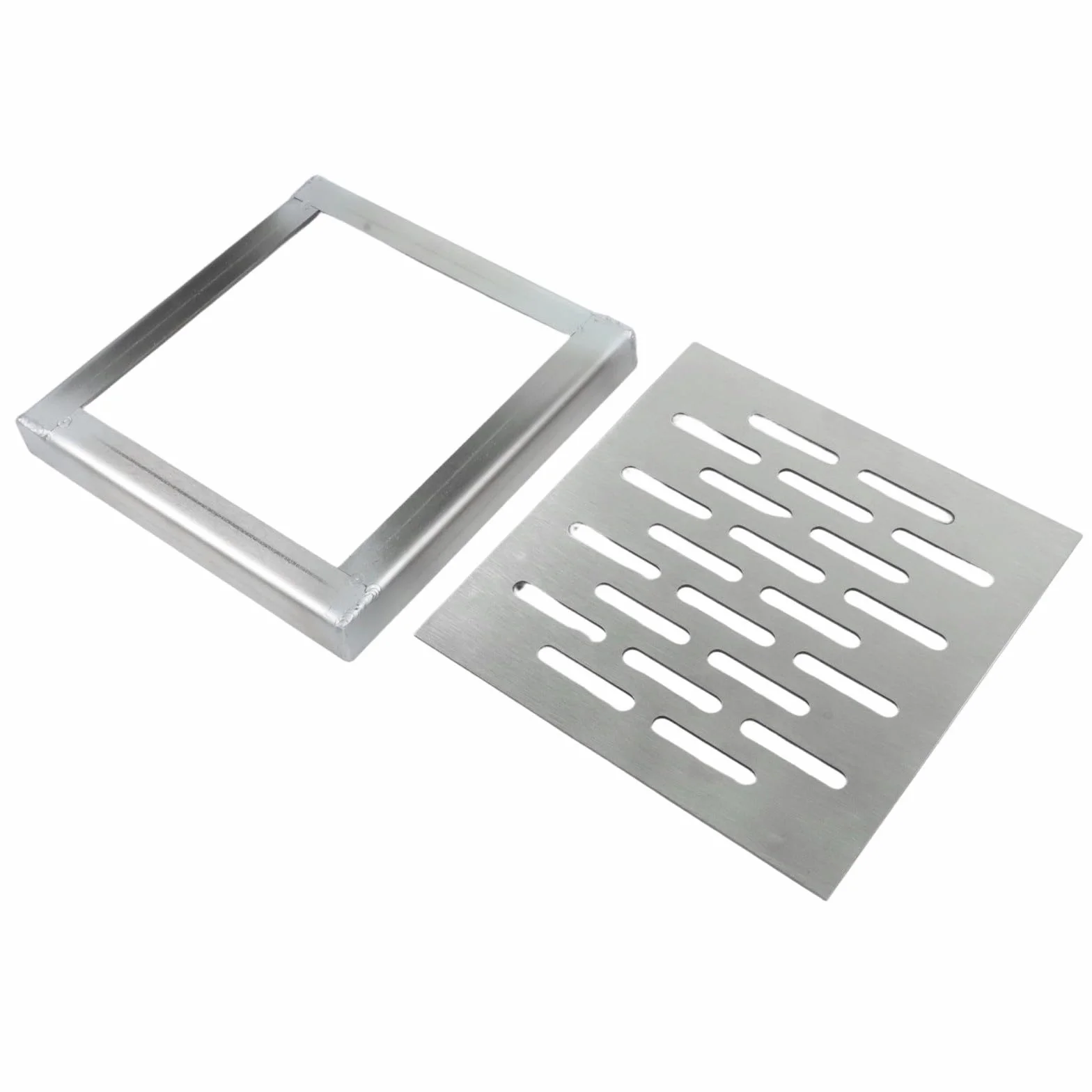 Cubiertas rectangulares de drenaje de acero inoxidable 150 x 150 x 20 mm