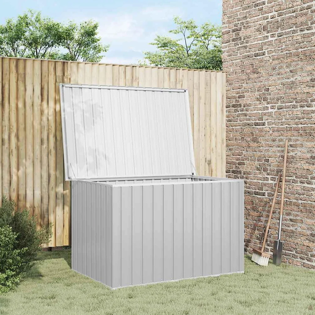 Caja de almacenaje para jardín Gris 149x99x93 cm