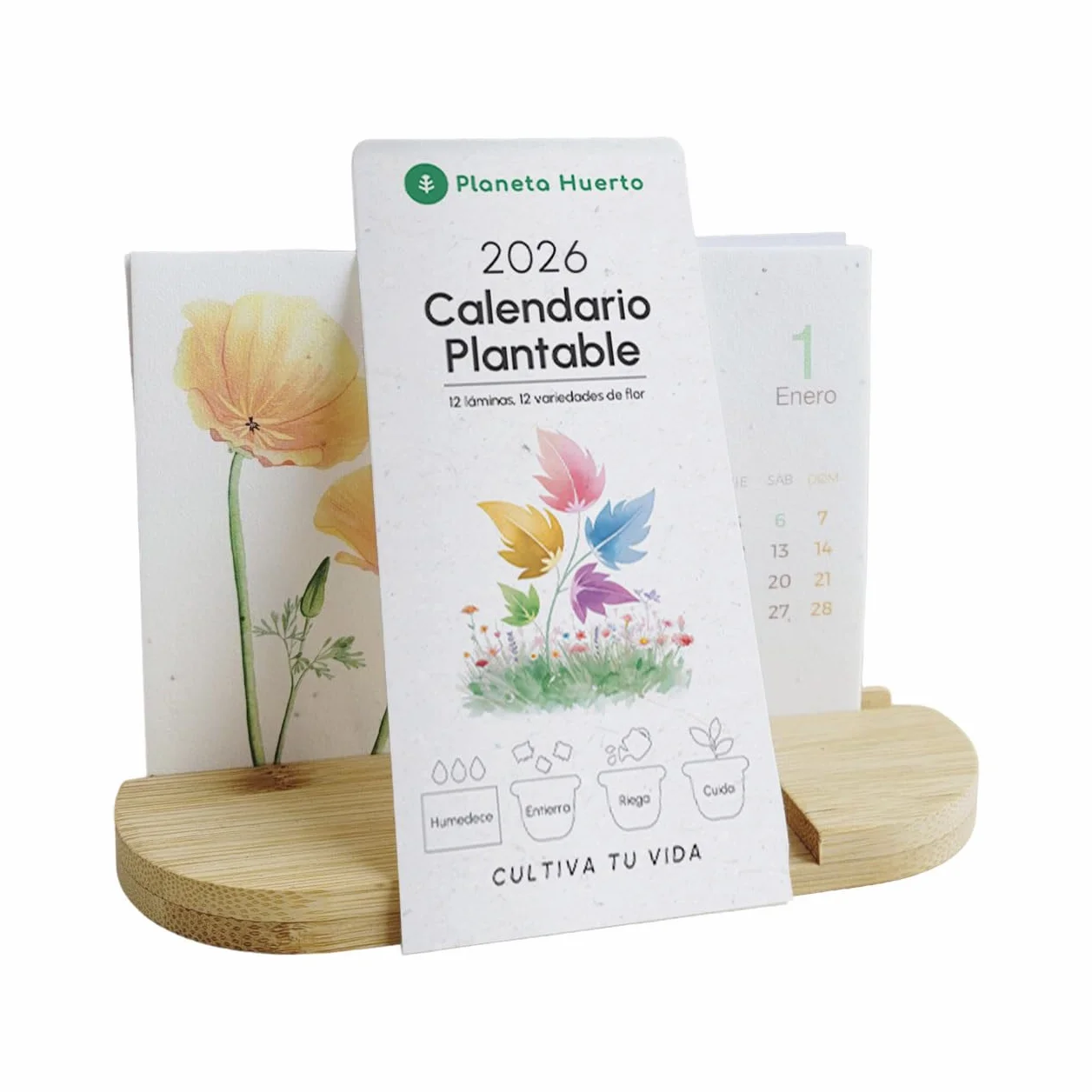 Planeta HUERTO Calendario Plantable 2025 Ecológico Sostenible Cultivar Flores Mes a Mes