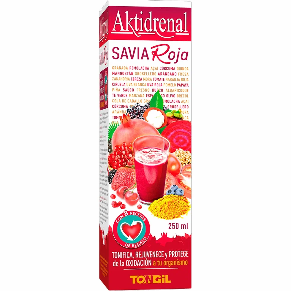 Tongil Aktidrenal Savia Roja 250ml Concentrado de Plantas Vitaminas y Minerales