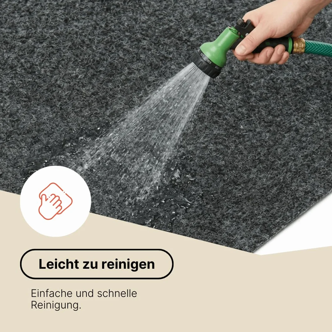 TAPISO Césped sintético Artificial para Exterior Antracita 2 mm 100 x 1200 cm