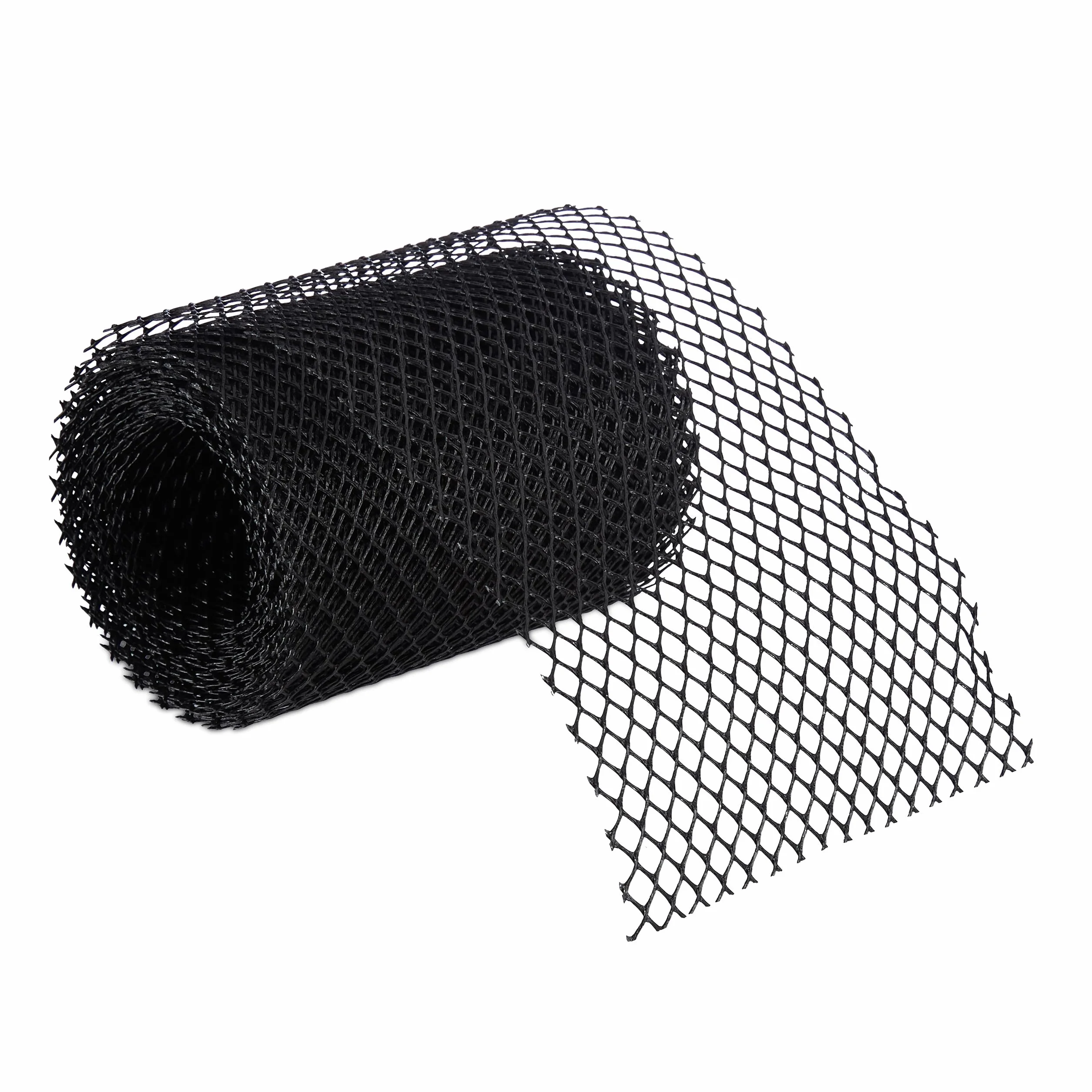 Relaxdays Protector Canalones Malla 6 Metros Plastico Negro 15 cm